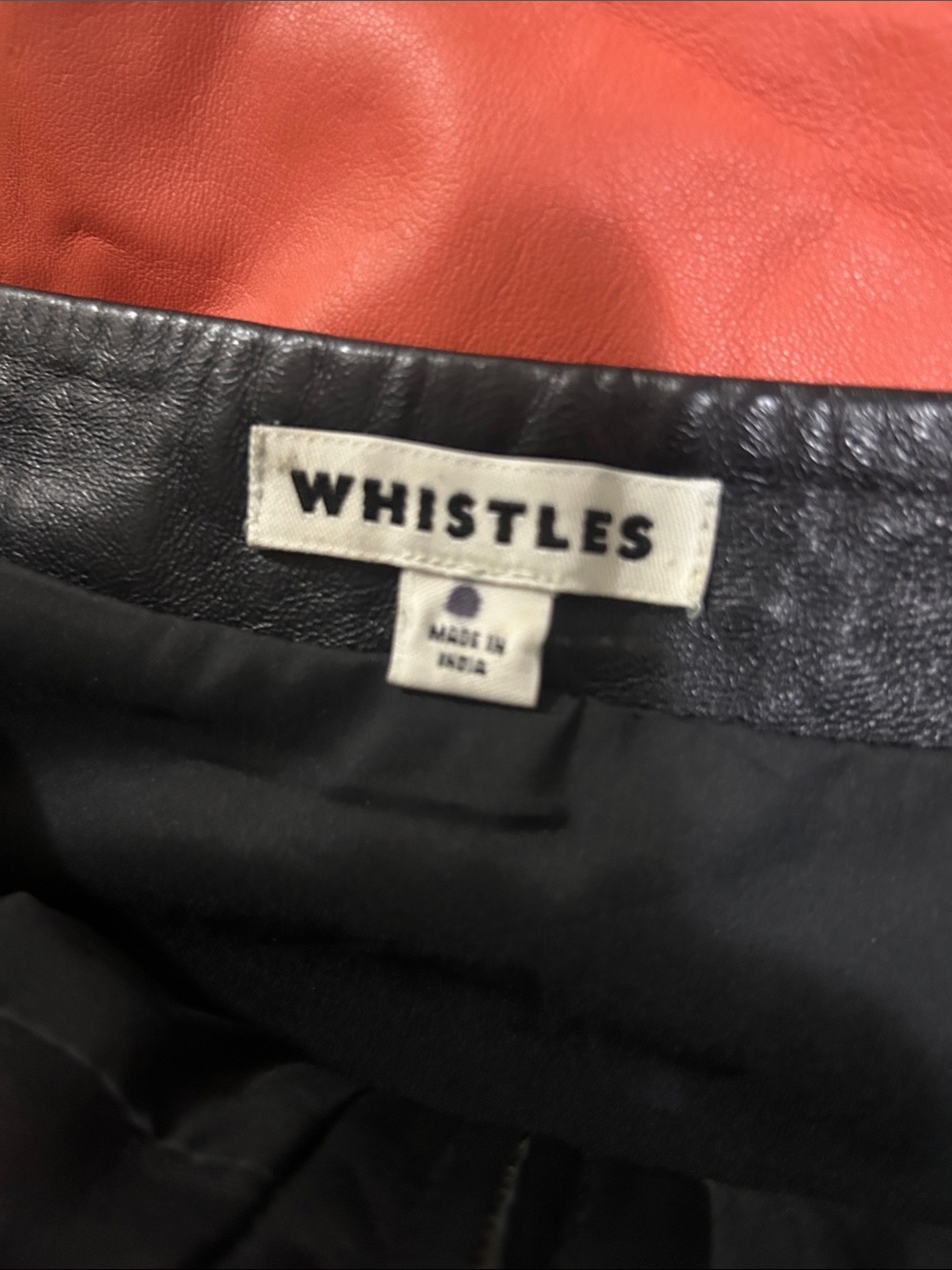Whistles soft leather skirt